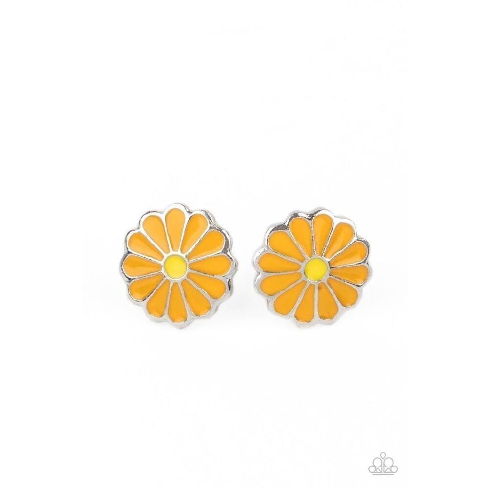 Bundle Sale 3 for $15 | Paparazzi Budding Out - Orange Earrings